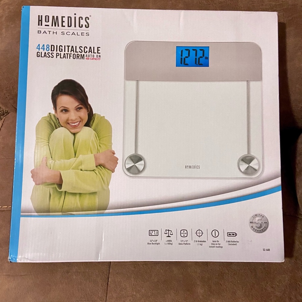 HoMEDiCS Bath Scales 448 Digital Glass Platform *NEW*